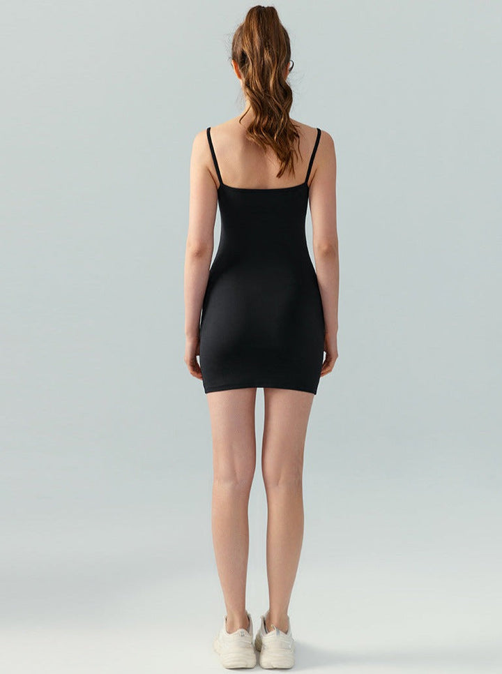 CALORA_ Strakke Sexy Sportjurk voor Yoga en Casual Gebruik met Mouwloos Ontwerp