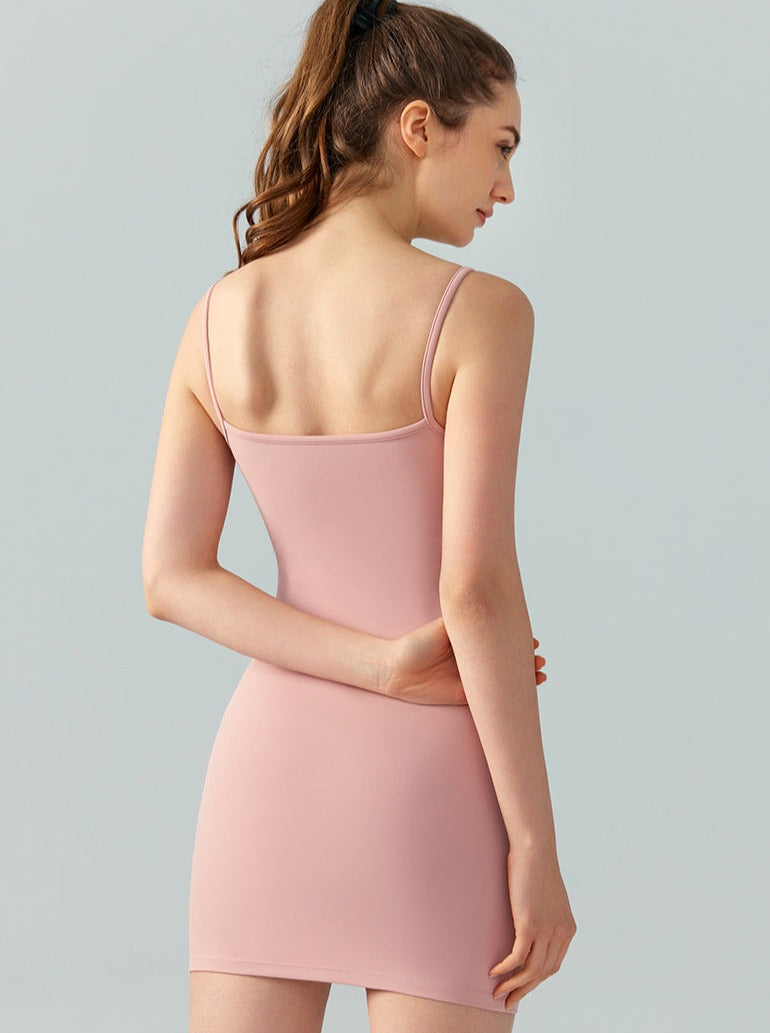 CALORA_ Strakke Sexy Sportjurk voor Yoga en Casual Gebruik met Mouwloos Ontwerp