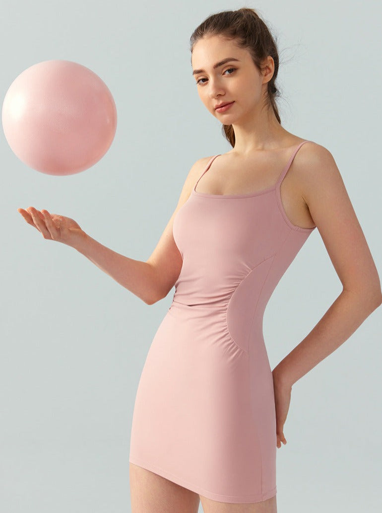 CALORA_ Strakke Sexy Sportjurk voor Yoga en Casual Gebruik met Mouwloos Ontwerp