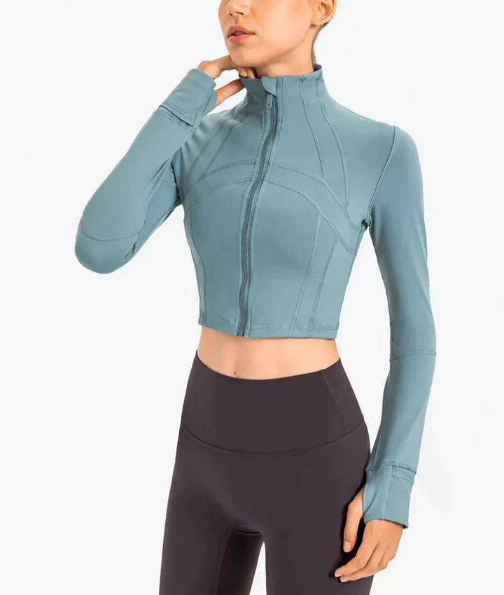 CALORA_ Strivio | Sporttopje met lange mouwen en col