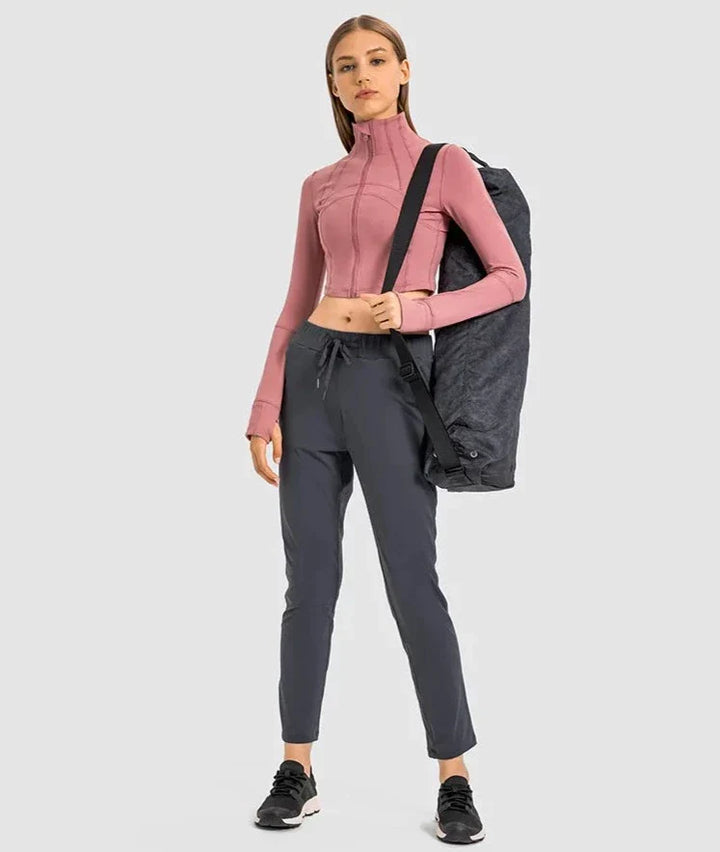 CALORA_ Strivio | Sporttopje met lange mouwen en col