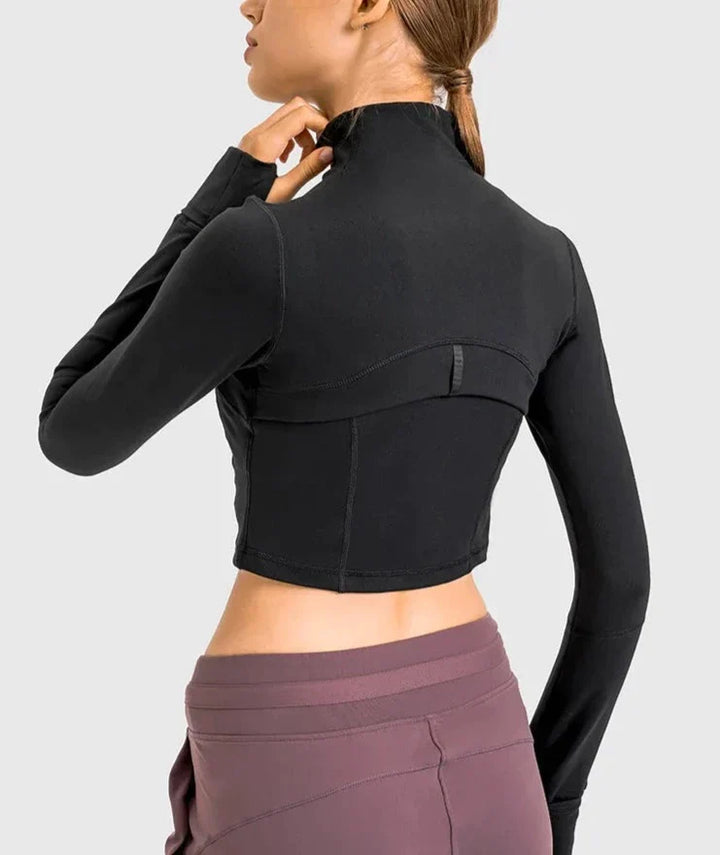 CALORA_ Strivio | Sporttopje met lange mouwen en col