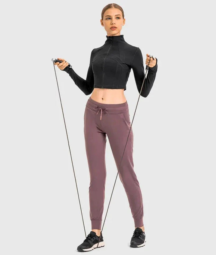 CALORA_ Strivio | Sporttopje met lange mouwen en col