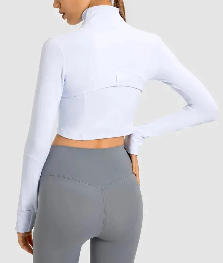 CALORA_ Strivio | Sporttopje met lange mouwen en col