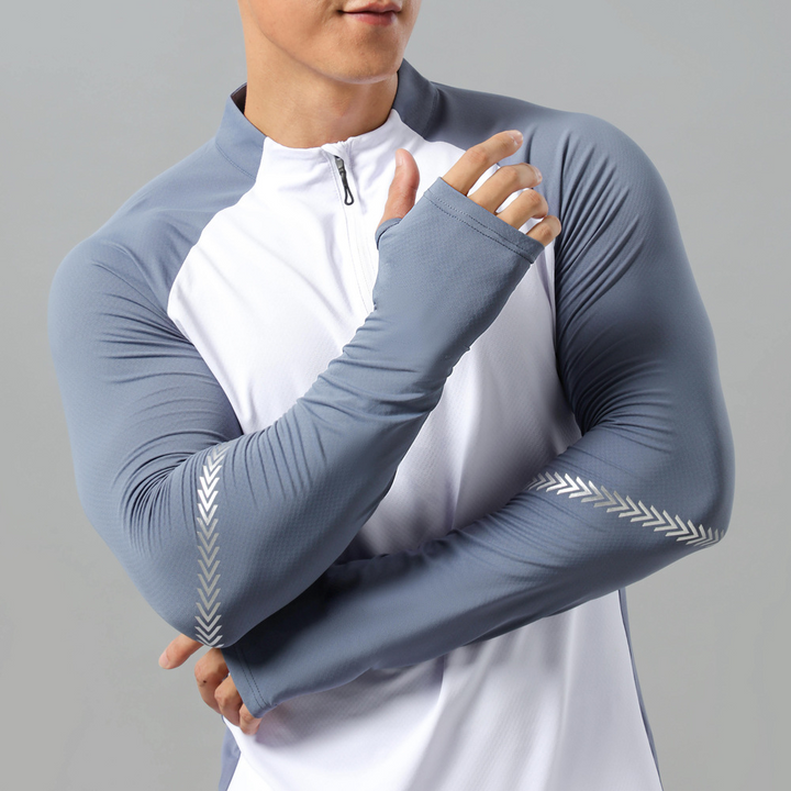 CALORA_ Strivio | Stretch Sporttraining T-shirt met lange mouwen