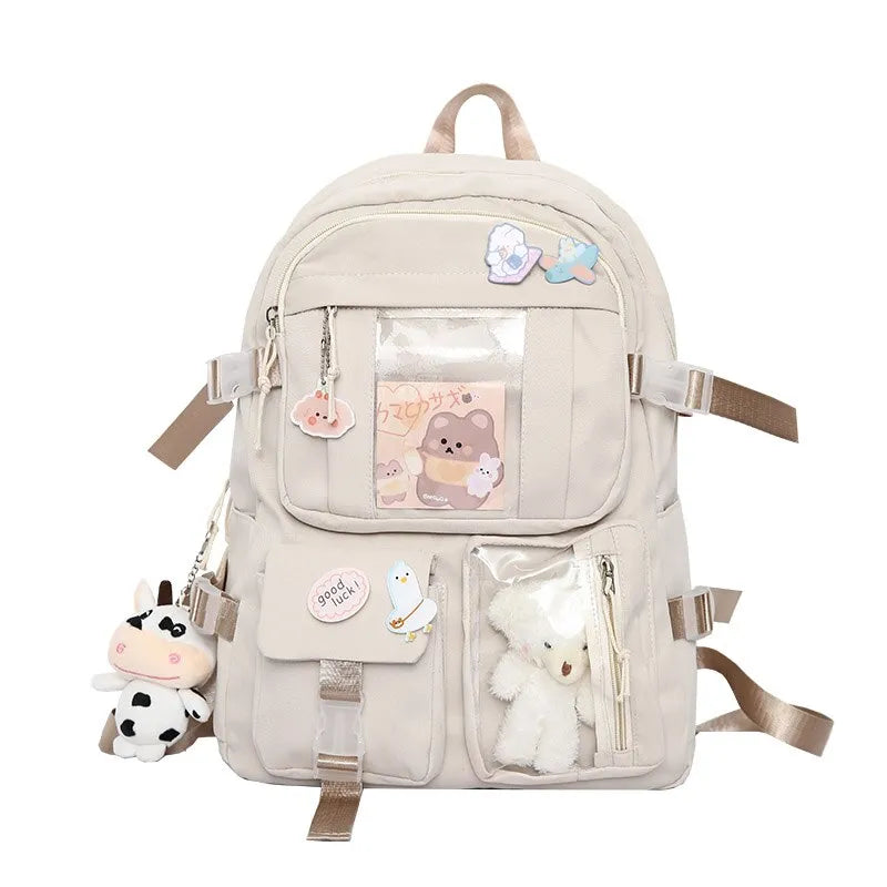 StudentBags | Hippe Modieuze School Rugzak - tot 15,6 inch - 45 x 30 x 15 cm-Elektronica/Gadgets-Calora-16 inch-Beige-Calora