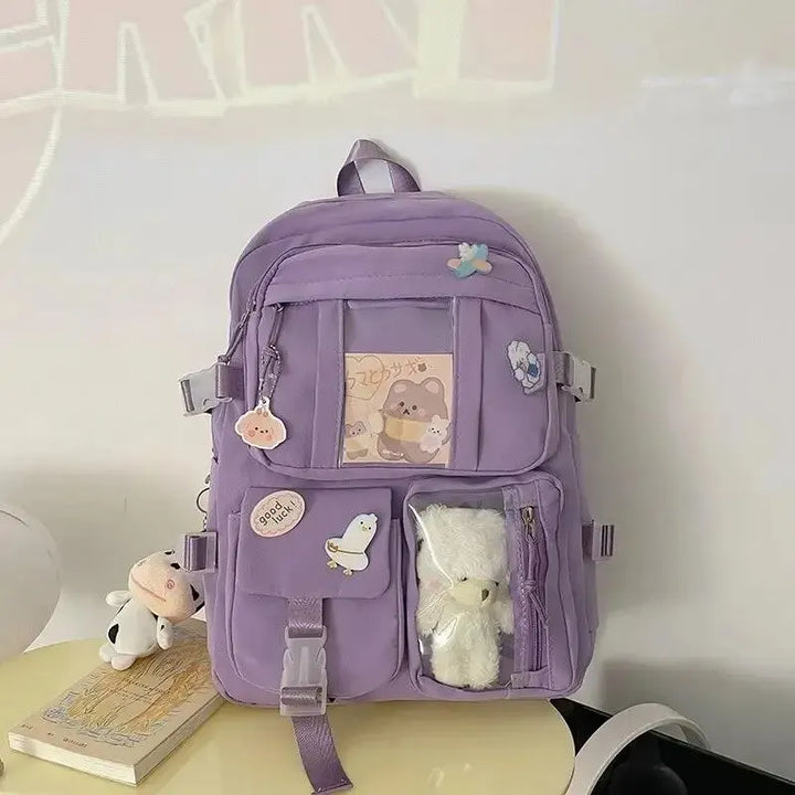 StudentBags | Hippe Modieuze School Rugzak - tot 15,6 inch - 45 x 30 x 15 cm-Elektronica/Gadgets-Calora-16 inch-Paars-Calora