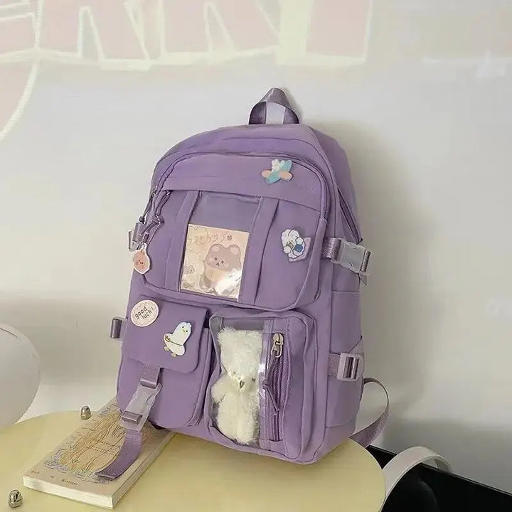 StudentBags | Hippe Modieuze School Rugzak - tot 15,6 inch - 45 x 30 x 15 cm-Elektronica/Gadgets-Calora-16 inch-Paars-Calora