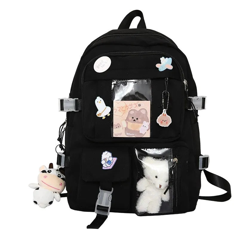 StudentBags | Hippe Modieuze School Rugzak - tot 15,6 inch - 45 x 30 x 15 cm-Elektronica/Gadgets-Calora-16 inch-Zwart-Calora