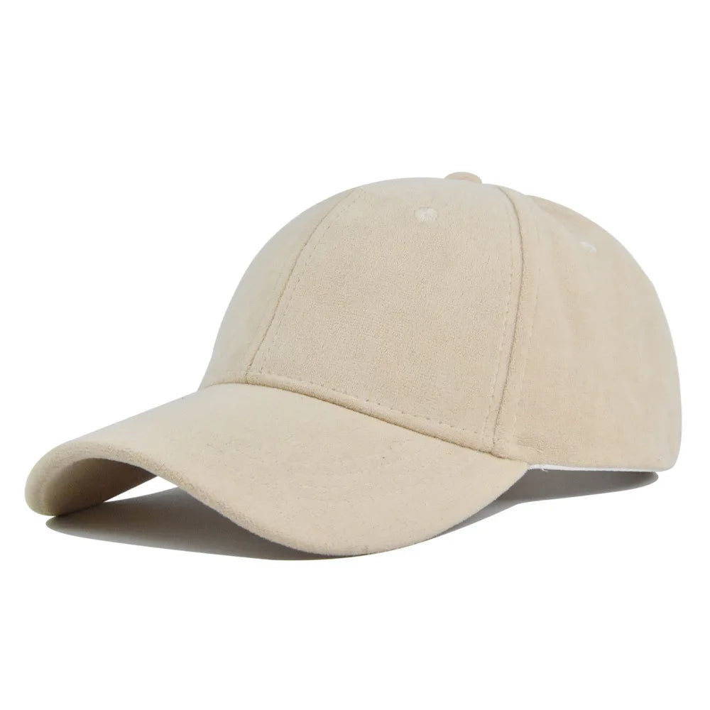 Suede Retro Baseball Verstelbare Snapback Pet-Petten-Calora-Beige-Calora