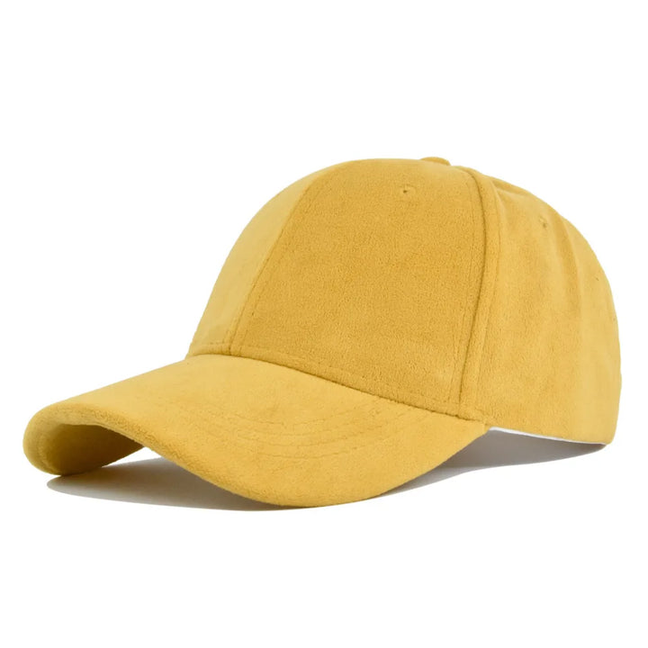 Suede Retro Baseball Verstelbare Snapback Pet-Petten-Calora-Geel-Calora