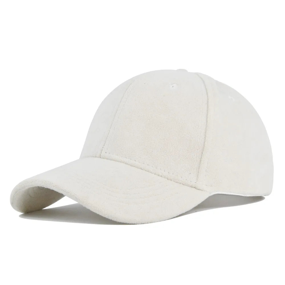 Suede Retro Baseball Verstelbare Snapback Pet-Petten-Calora-White-Calora