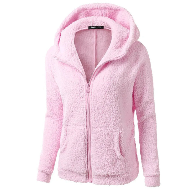 Sylvana | Wollen jas met capuchon voor dames-Zomer Jassen-Calora-Roze-S-Calora