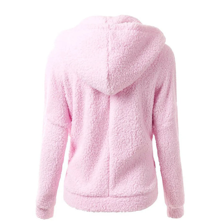 Sylvana | Wollen jas met capuchon voor dames-Zomer Jassen-Calora-Roze-S-Calora