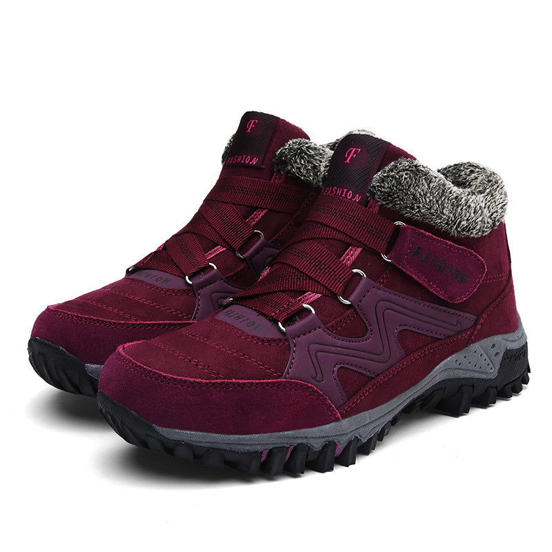 Thermische winterlaarzen voor dames-Laarzen-Calora-Zwart en rood-VS: 5-5,5 / EU: 35-Calora