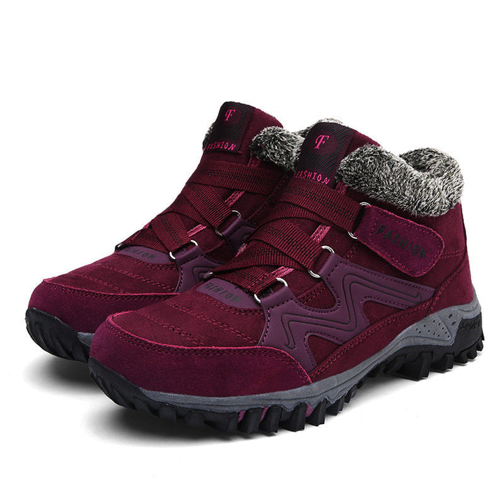 Thermische winterlaarzen voor dames-Laarzen-Calora-Zwart en rood-VS: 5-5,5 / EU: 35-Calora