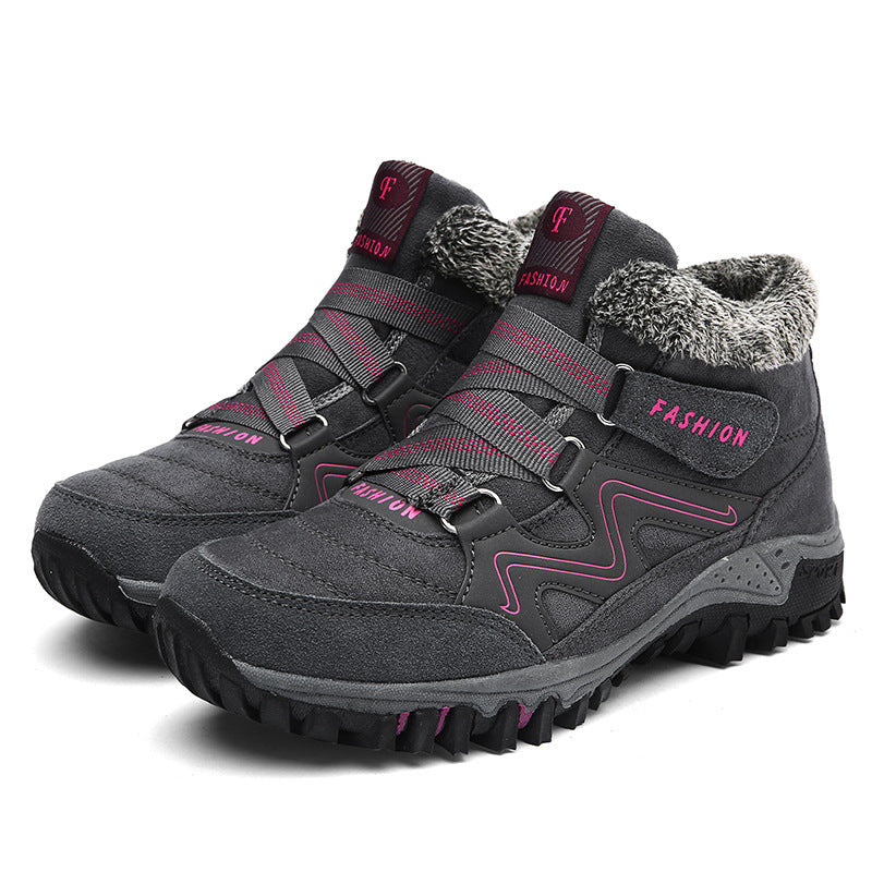 Thermische winterlaarzen voor dames-Laarzen-Calora-Zwart en rood-VS: 5-5,5 / EU: 35-Calora
