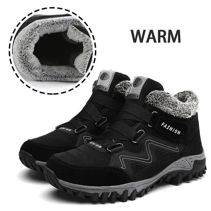 Thermische winterlaarzen voor dames-Laarzen-Calora-Zwart en rood-VS: 5-5,5 / EU: 35-Calora