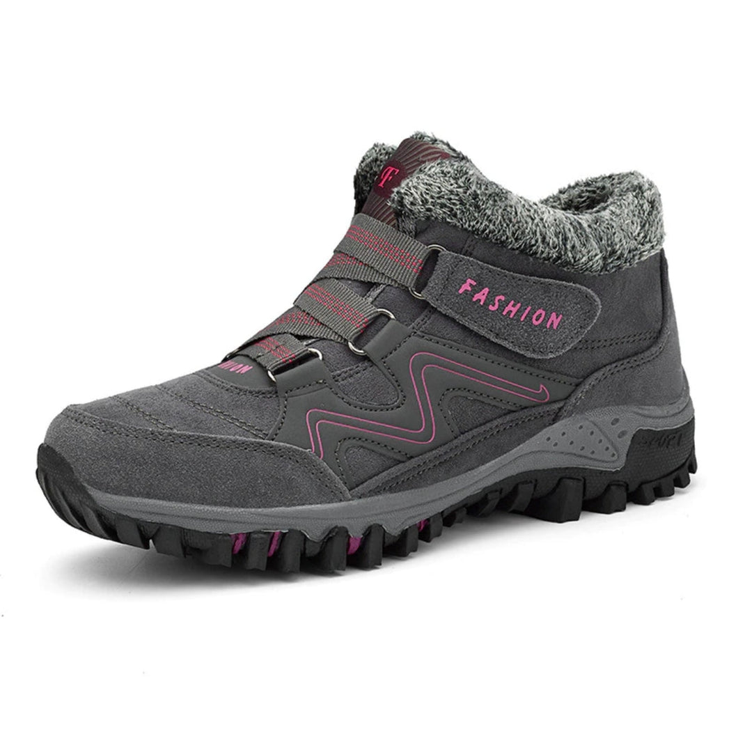 Thermische winterlaarzen voor dames-Laarzen-Calora-Zwart en rood-VS: 5-5,5 / EU: 35-Calora