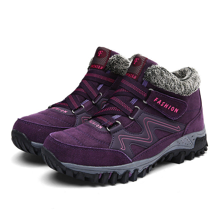 Thermische winterlaarzen voor dames-Laarzen-Calora-Zwart en rood-VS: 5-5,5 / EU: 35-Calora