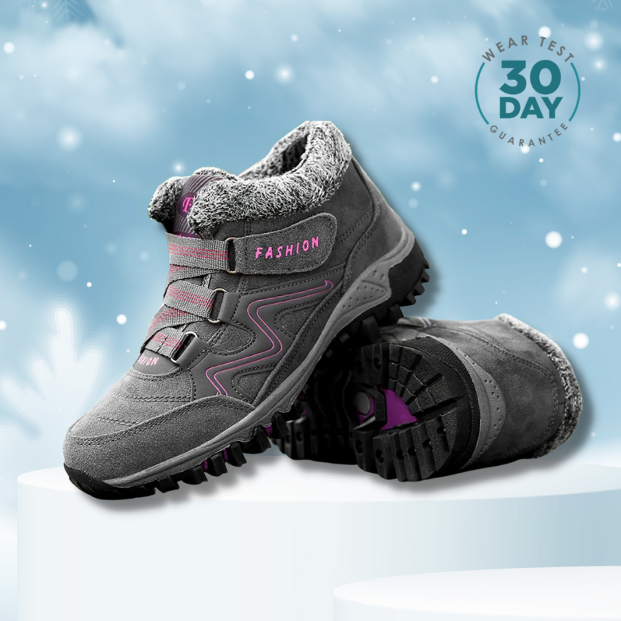 Thermische winterlaarzen voor dames-Laarzen-Calora-Zwart en rood-VS: 5-5,5 / EU: 35-Calora