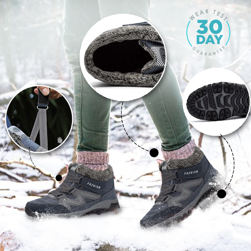 Thermische winterlaarzen voor dames-Laarzen-Calora-Zwart en rood-VS: 5-5,5 / EU: 35-Calora