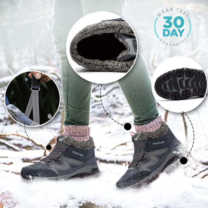 Thermische winterlaarzen voor dames-Laarzen-Calora-Zwart en rood-VS: 5-5,5 / EU: 35-Calora