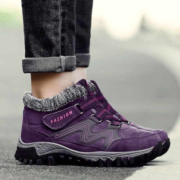 Thermische winterlaarzen voor dames-Laarzen-Calora-Zwart en rood-VS: 5-5,5 / EU: 35-Calora