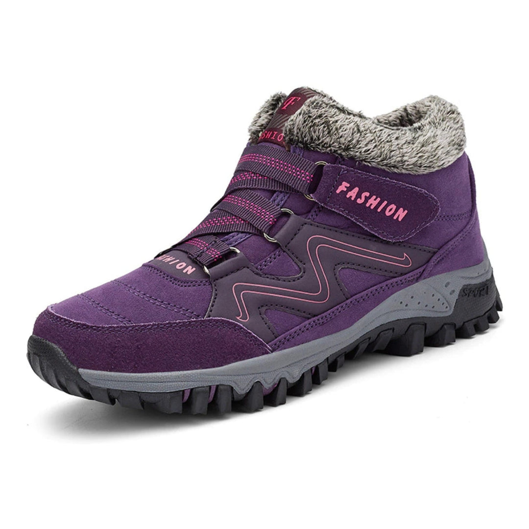 Thermische winterlaarzen voor dames-Laarzen-Calora-Zwart en rood-VS: 5-5,5 / EU: 35-Calora