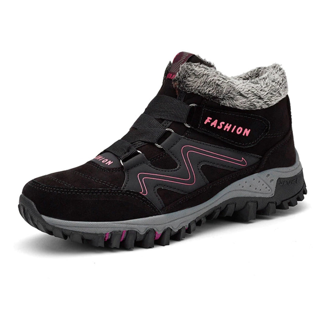 Thermische winterlaarzen voor dames-Laarzen-Calora-Zwart en rood-VS: 5-5,5 / EU: 35-Calora