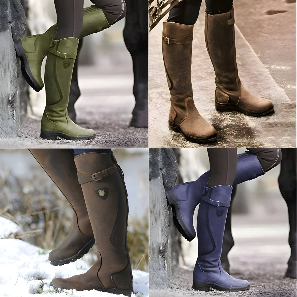 Thorgan | Premium Leren Laarzen-Laarzen-Calora-Donkerbruin-35-Calora