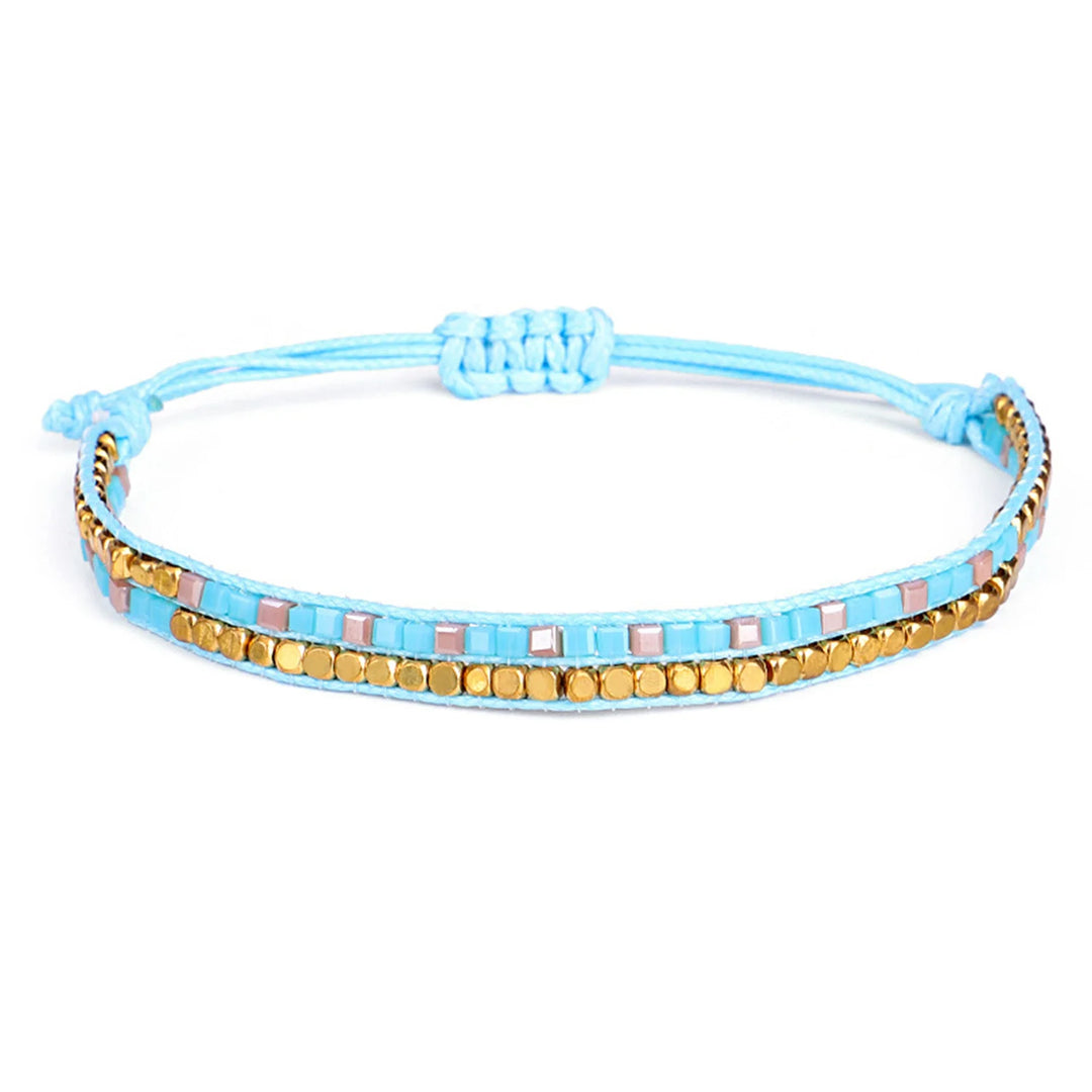 Tibetaanse Gevlochten kralen Koperen Beschermingsarmband voor geluk-Armbanden-Calora-Blauw-Calora