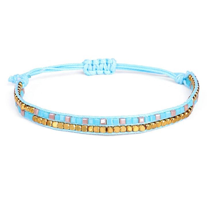 Tibetaanse Gevlochten kralen Koperen Beschermingsarmband voor geluk-Armbanden-Calora-Blauw-Calora