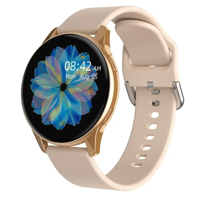 Timora Active 2 | Dames Bluetooth Smartwatch met Hartslag- en Bloeddrukmonitor-Elektronica/Gadgets-Calora-Beige-Calora
