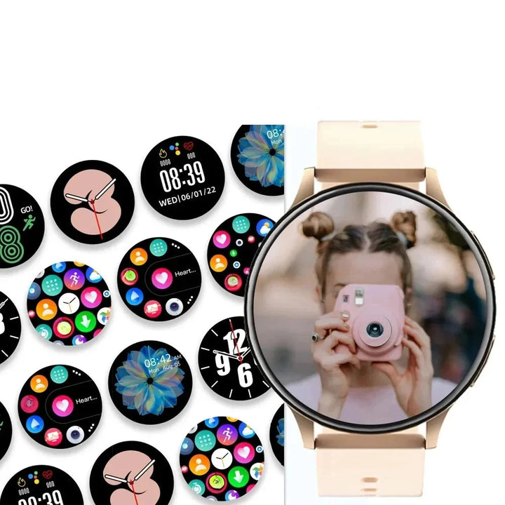 Timora Active 2 | Dames Bluetooth Smartwatch met Hartslag- en Bloeddrukmonitor-Elektronica/Gadgets-Calora-Zwart-Calora