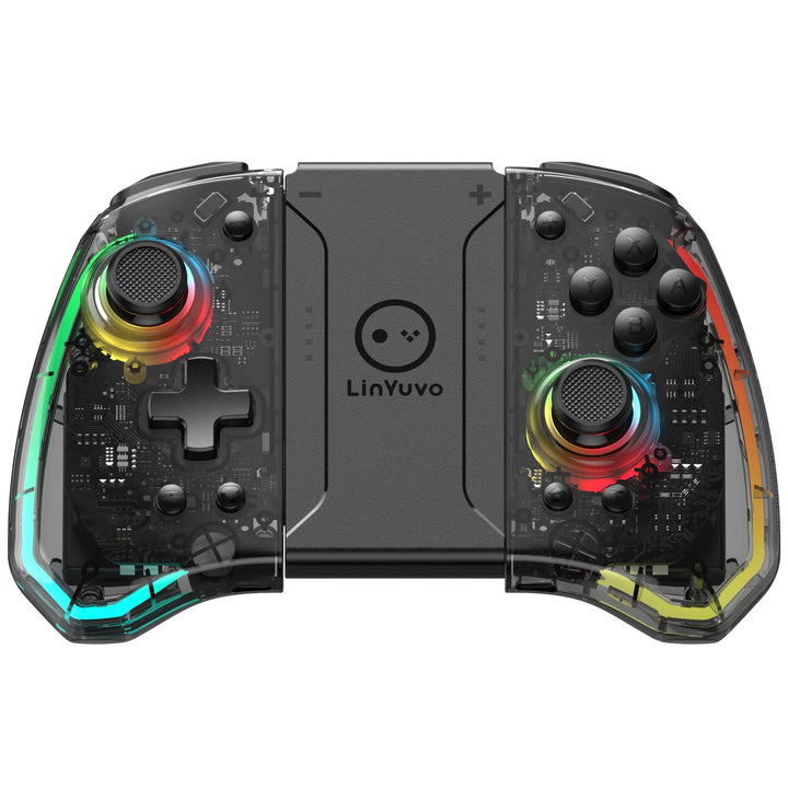 Transparante Draadloze Controller Joy-pad met LED voor Nintendo Switch-Elektronica/Gadgets-Calora-Transparent Zwart-Calora