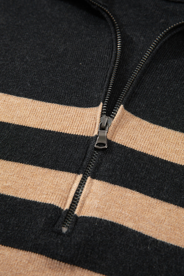 CALORA_ Trendy Casual Pullover Sweater met Lange Mouwen en Streeppatroon voor Dames