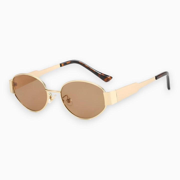 Trendy Elysian Zonnebril met Glinsterende Details voor Stijlvolle Fashionista's-Elektronica/Gadgets-Calora-Groen/Goud-Calora