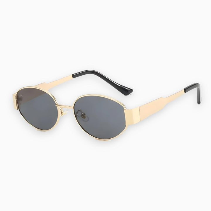 Trendy Elysian Zonnebril met Glinsterende Details voor Stijlvolle Fashionista's-Elektronica/Gadgets-Calora-Zwart/Goud-Calora