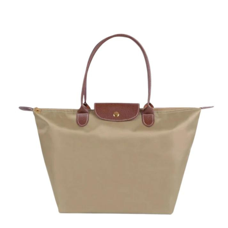 Trendy Grote Schoudertas voor vrouwen-Handtassen-Calora-Khaki-44x30x18cm-Calora