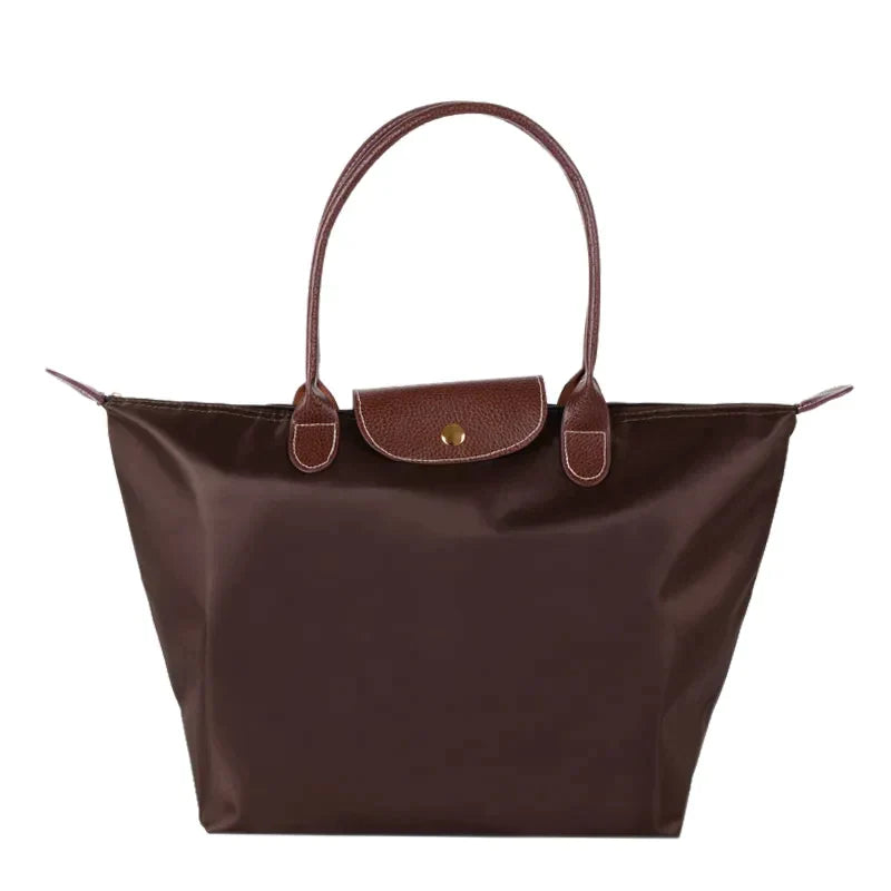 Trendy Grote Schoudertas voor vrouwen-Handtassen-Calora-Koffie-44x30x18cm-Calora