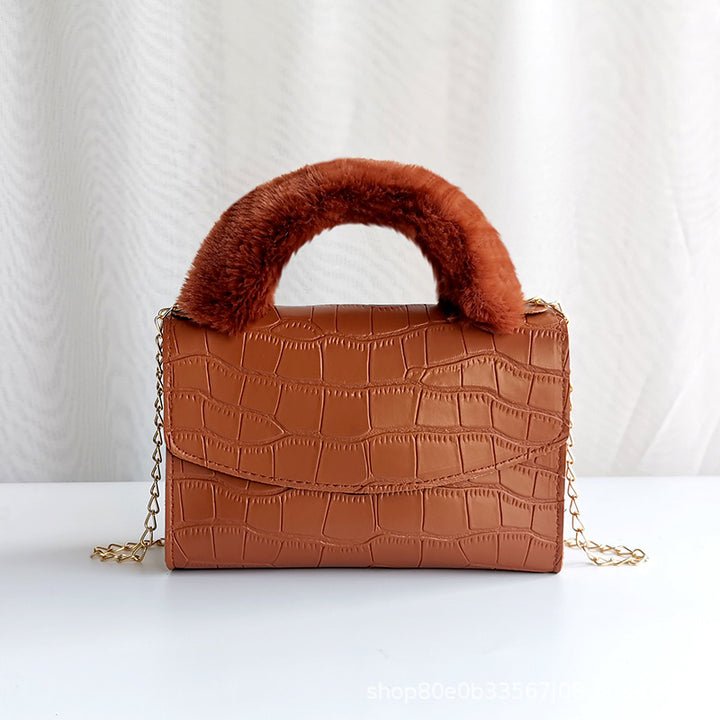 CALORA_ Trendy Kleine Vierkante PU Handtas met print voor Dames
