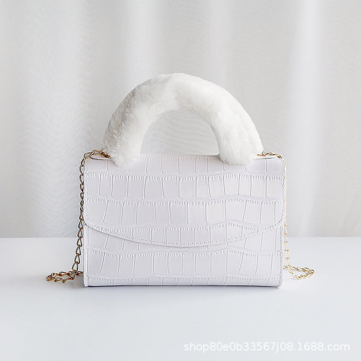 CALORA_ Trendy Kleine Vierkante PU Handtas met print voor Dames