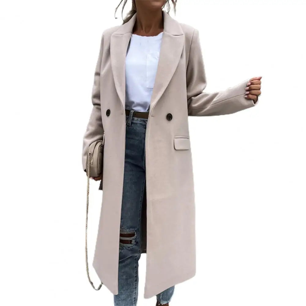 Trix | Dames winter lange trenchcoat-Zomer Jassen-Calora-Beige-S-Calora