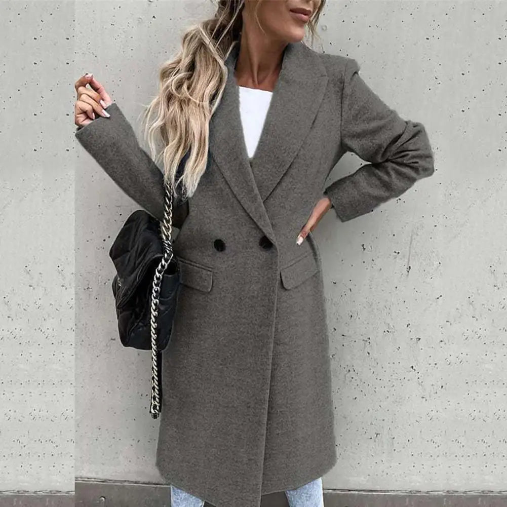 Trix | Dames winter lange trenchcoat-Zomer Jassen-Calora-Grijs-S-Calora
