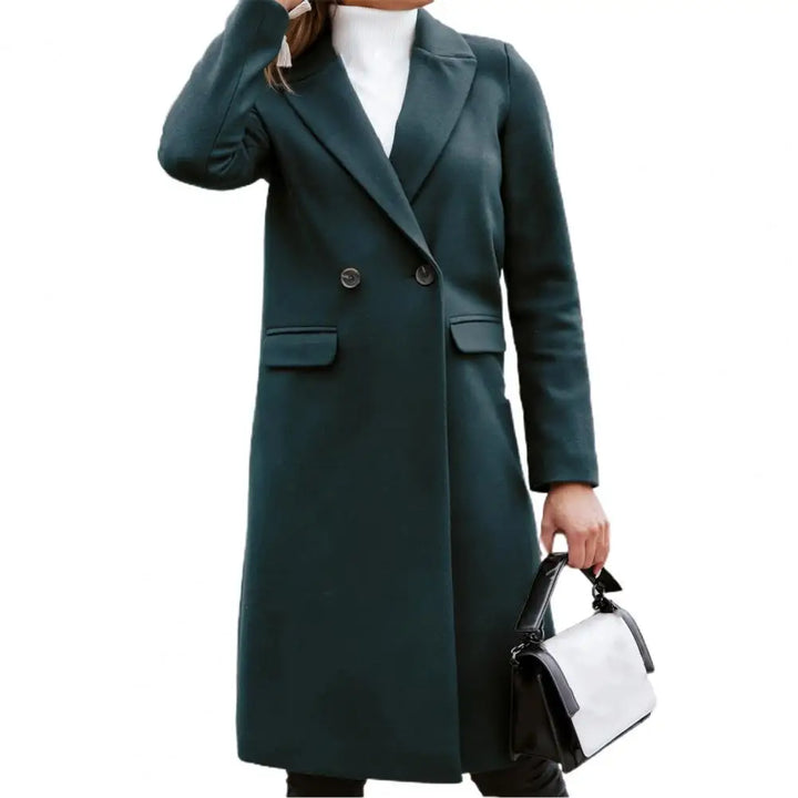 Trix | Dames winter lange trenchcoat-Zomer Jassen-Calora-groen-S-Calora