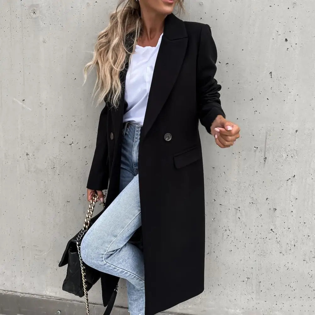 Trix | Dames winter lange trenchcoat-Zomer Jassen-Calora-Khaki-S-Calora