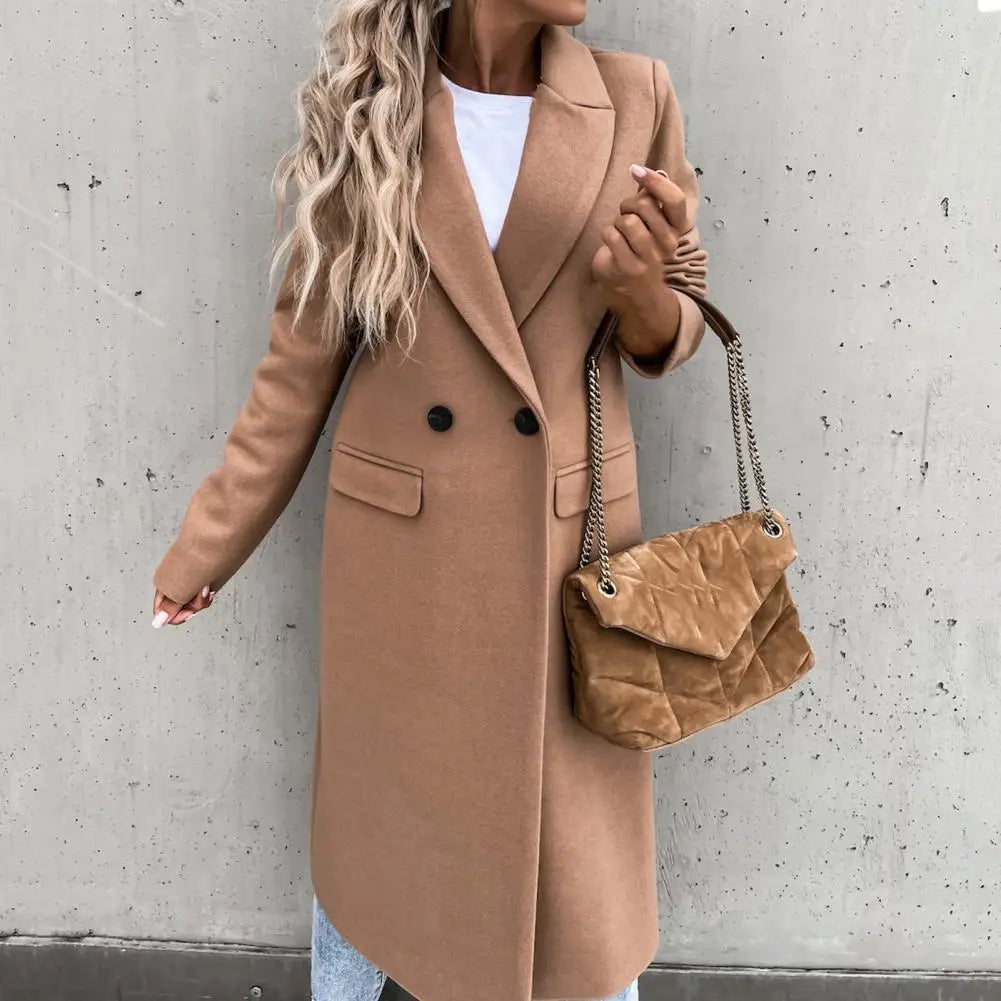 Trix | Dames winter lange trenchcoat-Zomer Jassen-Calora-Khaki-S-Calora