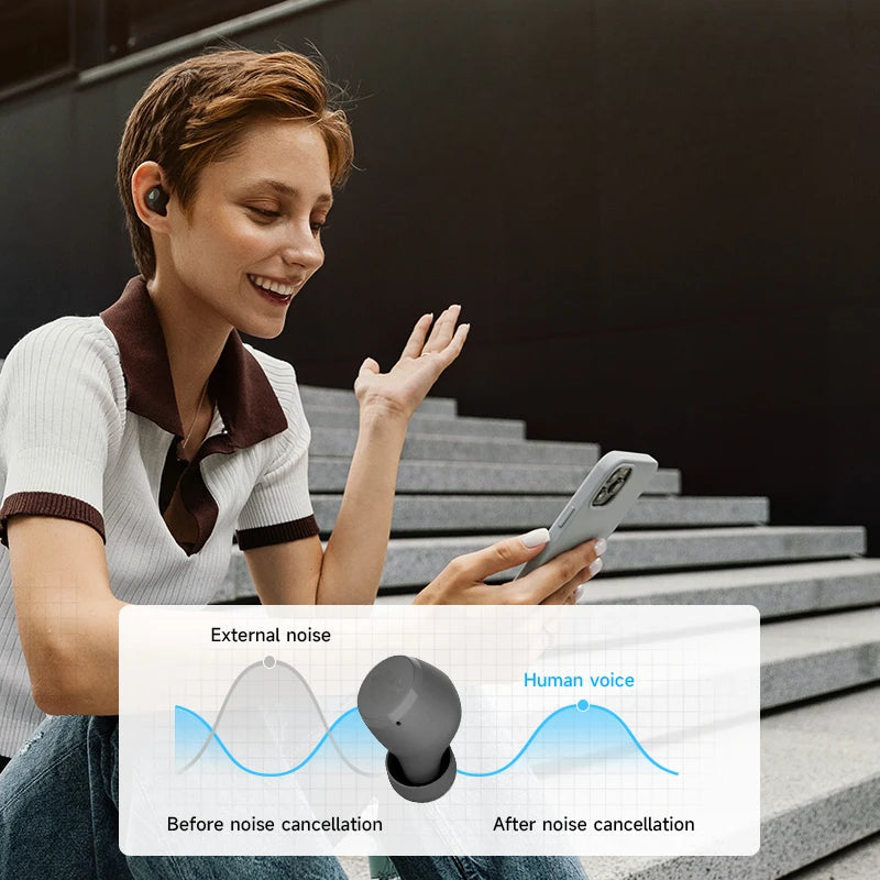 TuneUp | Lite Draadloze Bluetooth Oordopjes met 24 Uur Speeltijd-Elektronica/Gadgets-Calora-Zwart-Calora