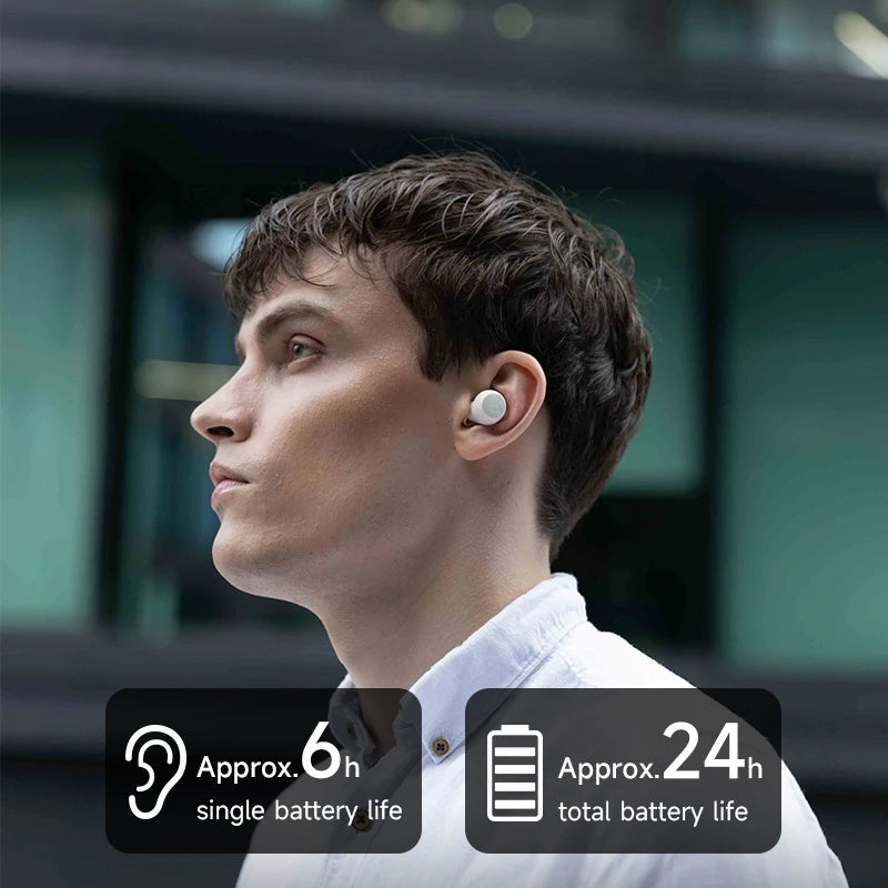 TuneUp | Lite Draadloze Bluetooth Oordopjes met 24 Uur Speeltijd-Elektronica/Gadgets-Calora-Zwart-Calora